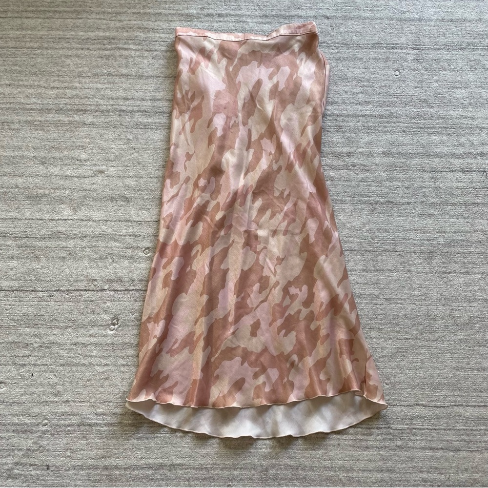 Free People Pink Camo Maxi Skirt